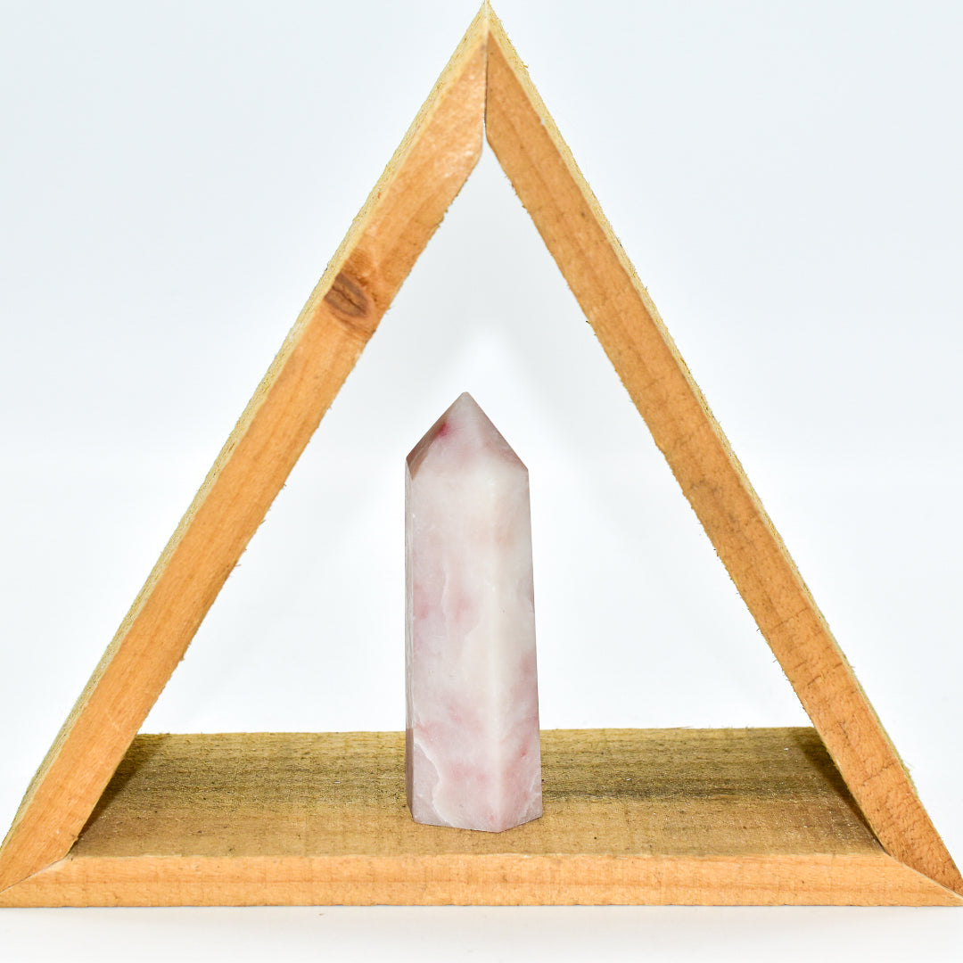 Pink Opal Crystal Point - Quiet. Still. Present.